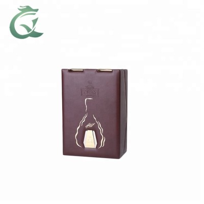 PU Leather single bottle wine box with foam insert