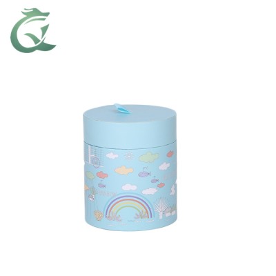 Customized logo candy paper packaging round tube circle shape gift box with high quality