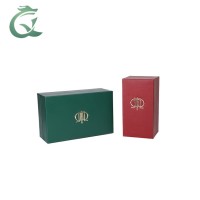 Pu outer inner wooden leather box for wine