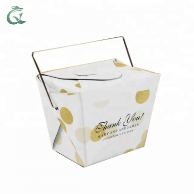 Elegant Wedding Faux Gold Foil Glitter Lights Favor Box take out 2x2