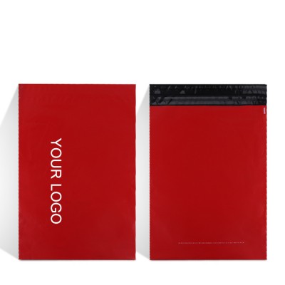 custom print logo 10x13 matt red poly mailer envelopes shipping plastic package bag in chinese