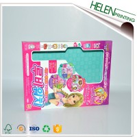 Custom full color printing paper kid toy box packaging with window