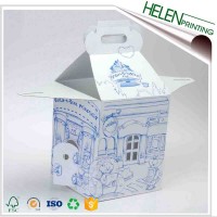 Custom printed corrugated cardboard house shape gift box