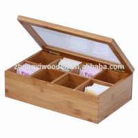 Natural handmade gift package high quality customized wooden tea storage box